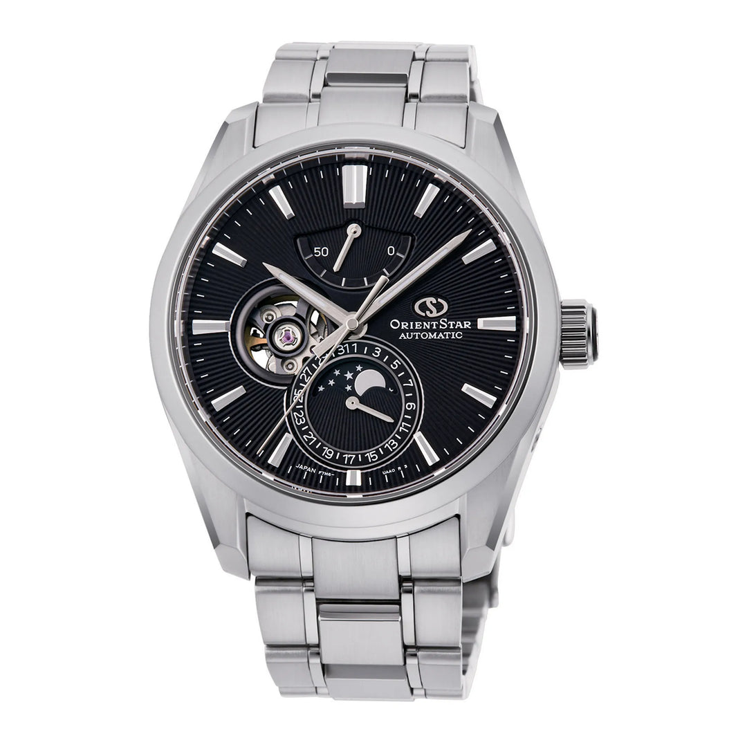 Orient Orologio Uomo Contemporary Sun And Moon – Meccanico A Carica Automatica – Acciaio Inox – RA-AK0307B10B - 2