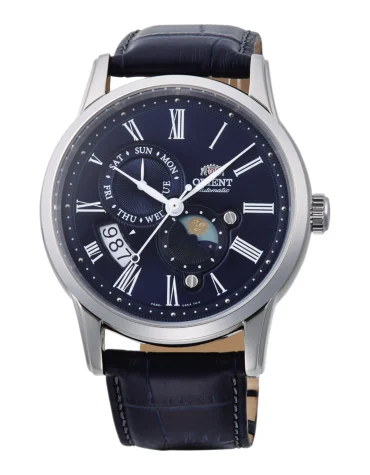 Orologio ORIENT Classic Sun & Moon Pelle Blu - RA-AK0011D30B - RA-AK0011D