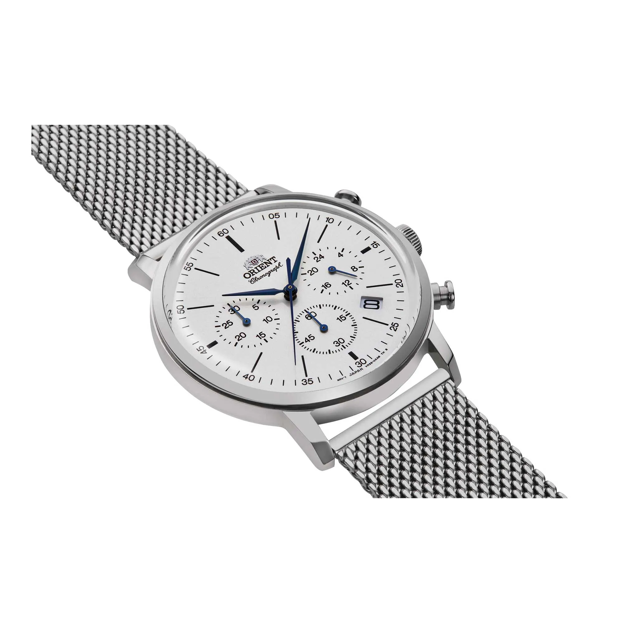 Quartz Chronograph Mesh Bianco