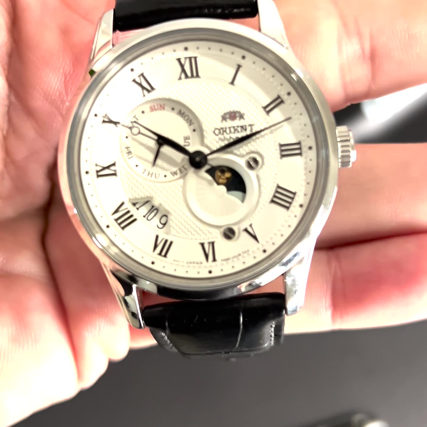 ORIENT Classic_AK00 Sun & Moon_RA-AK0008S_RA-AK0008S30B_RA-AK0008S10B_unboxing