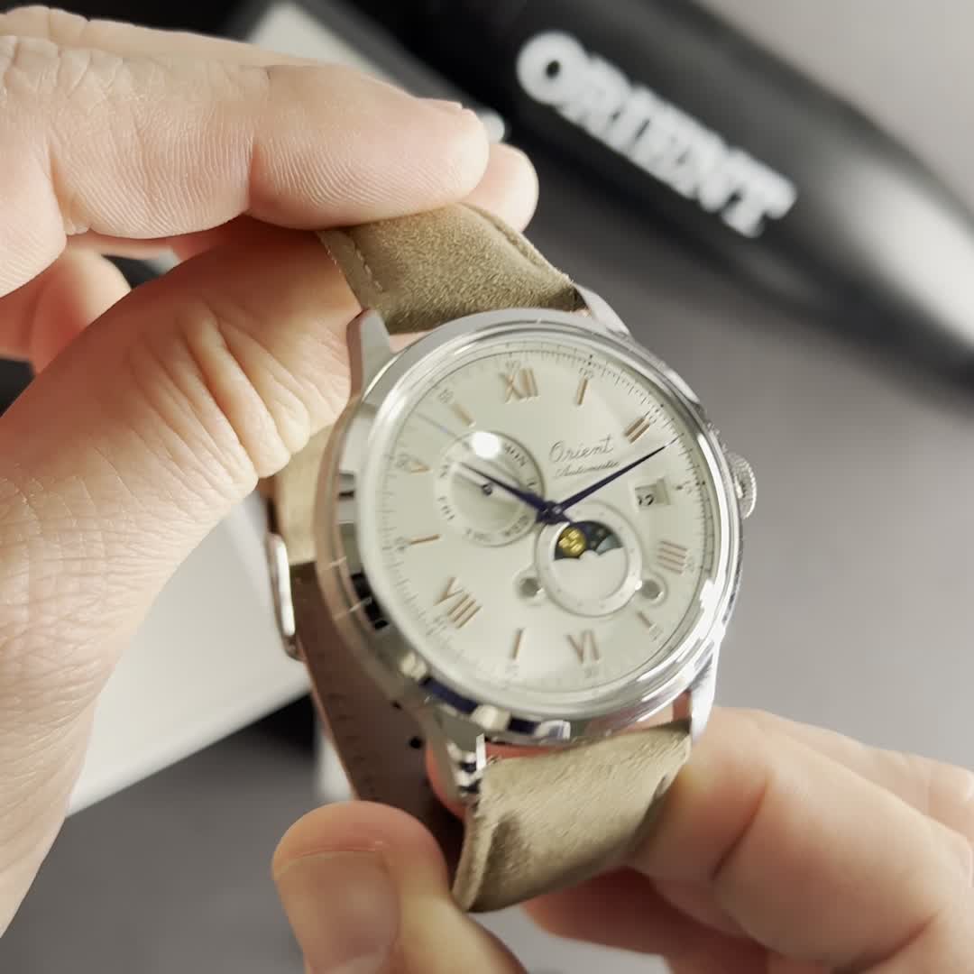 ORIENT Classic_AK08 Bambino Sun & Moon_RA-AK0808S_RA-AK0808S30B__unboxing